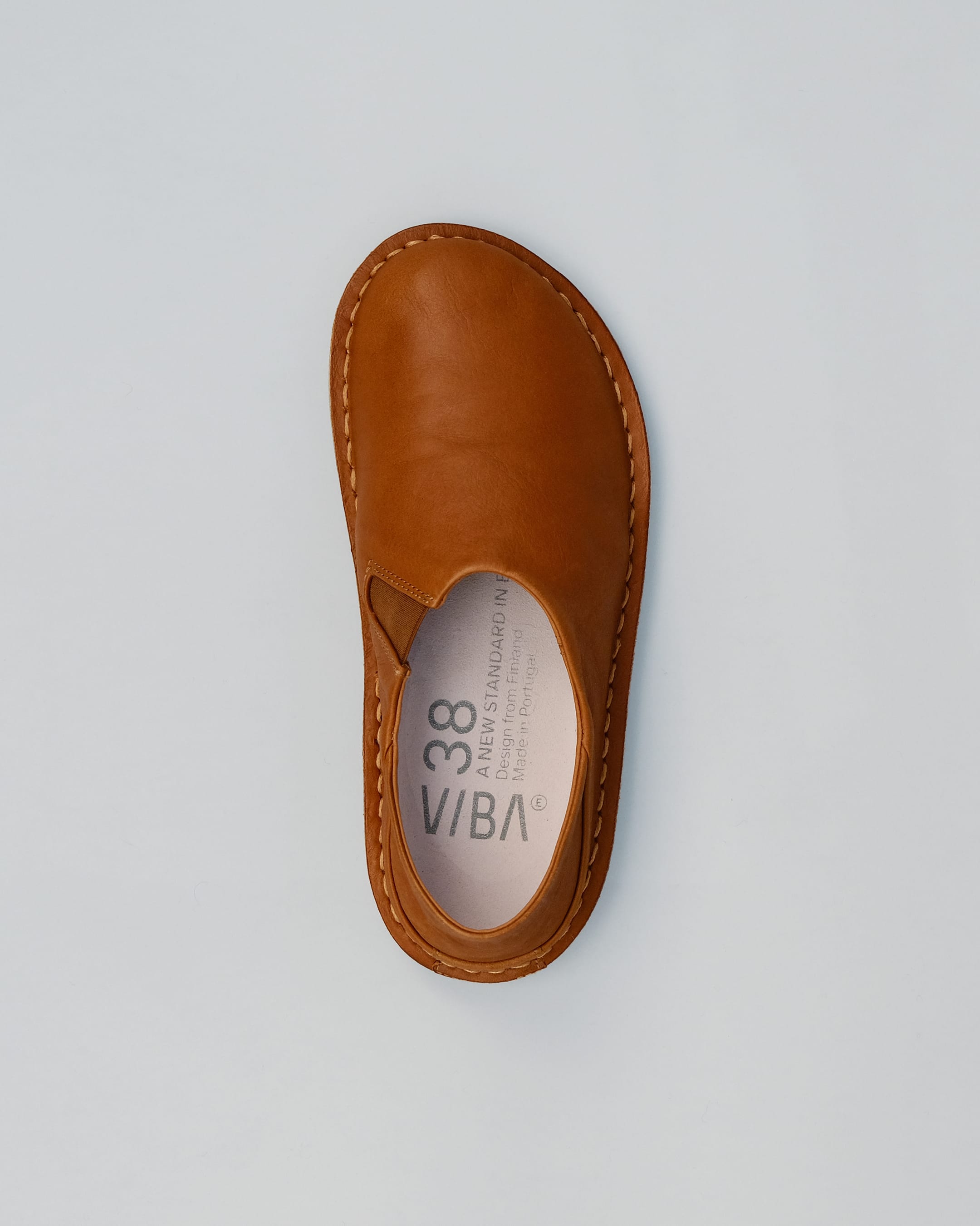 Zapatos VIBAe Zuma Cognac Brown, vista cenital