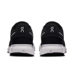 Zapatillas On Running Cloud 6 W Black | White, vista trasera en tres cuartos