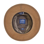 Sombreros Conner Hats Portland Waxed Cotton Rain Hat Café Claro, vista interior del sombrero