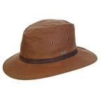 Sombreros Conner Hats Portland Waxed Cotton Rain Hat Café Claro, perfil lateral