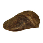 Gorro Conner Hats Amalfi Leather Cap Cafe, detalle del material