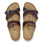 Sandalia Birkenstock Franca Oiled Leather Zinfandel, vista cenital