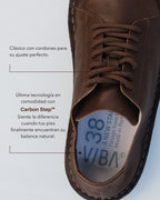 Zapatos VIBAe Lisboa Cocoa Brown, detalle de la plantilla con texto informativo