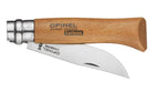 Cuchillo Opinel N°8 Carbon Steel - vista 3, vista abierta de la hoja en ángulo
