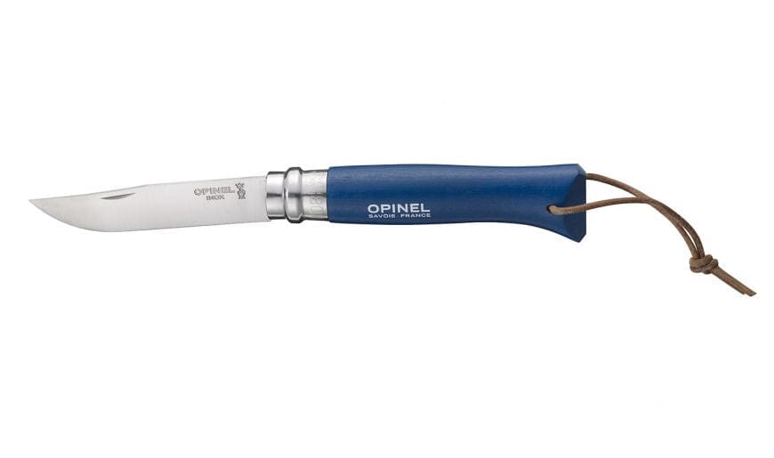 Cuchillo Opinel N°8 Trekking azul con funda - vista 6, cuchillo cerrado, vista completa