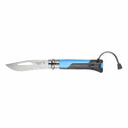 Cuchillo Opinel N°08 Outdoor Celeste - vista 1, vista principal del cuchillo abierto