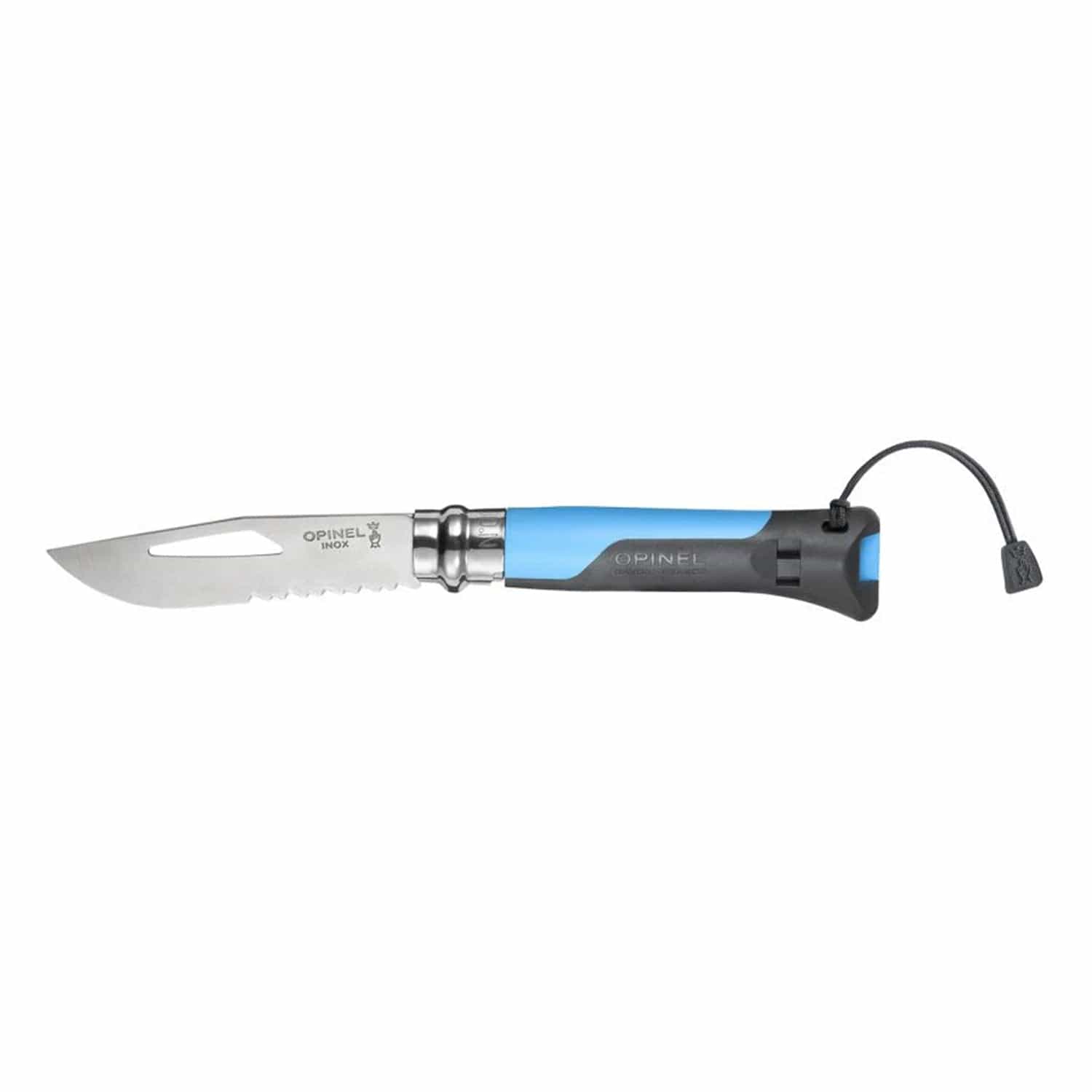 Cuchillo Opinel N°08 Outdoor Celeste - vista 1, vista principal del cuchillo abierto