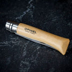 Cuchillo Opinel N°12 Stainless Steel - vista 5, detalle del mango cerrado