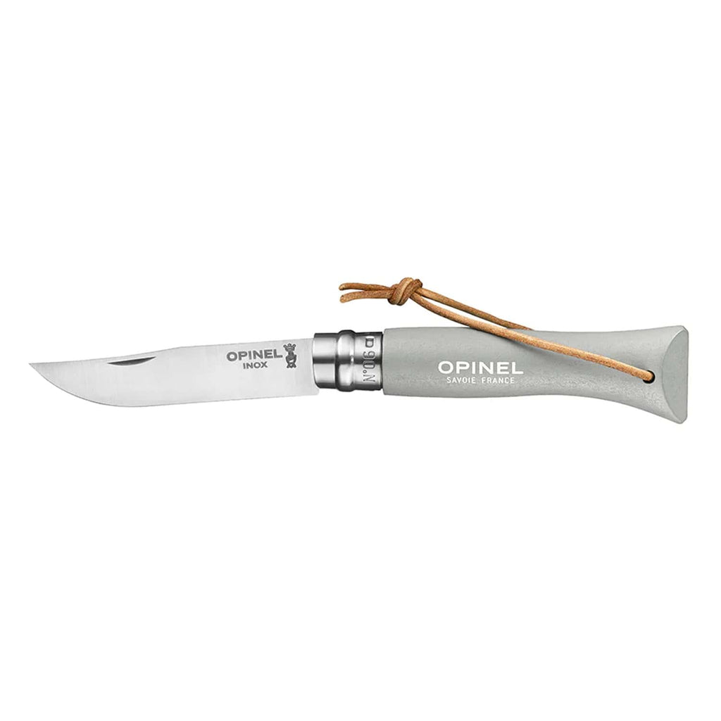 Cuchillo Opinel Trekking N°06 Cloud - vista 1, vista abierta del cuchillo, fondo blanco