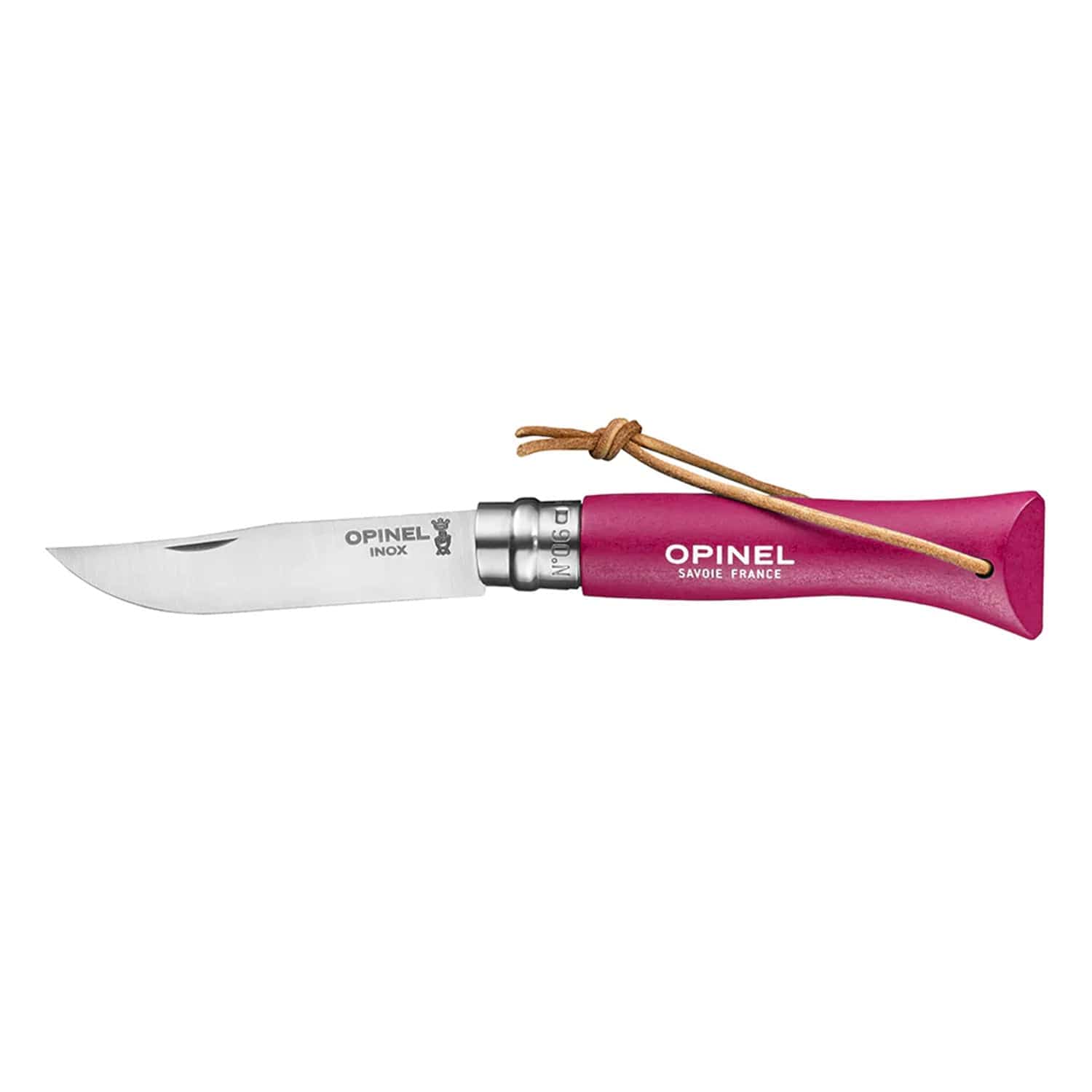 Cuchillo Opinel Trekking N°06 Strawberry - vista 1, vista completa del cuchillo abierto