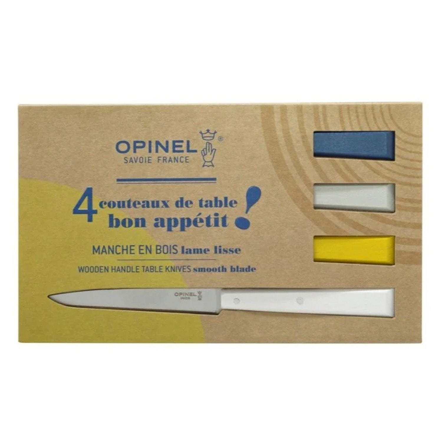 Box 4 cuchillos de mesa Opinel N°125 - vista 1, empaque del producto