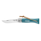 Cuchillo Opinel Trekking N°06 Turquesa - vista 1, vista abierta de la hoja