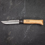 Cuchillo Opinel N°12 Stainless Steel - vista 6, vista abierta de la hoja en ángulo superior