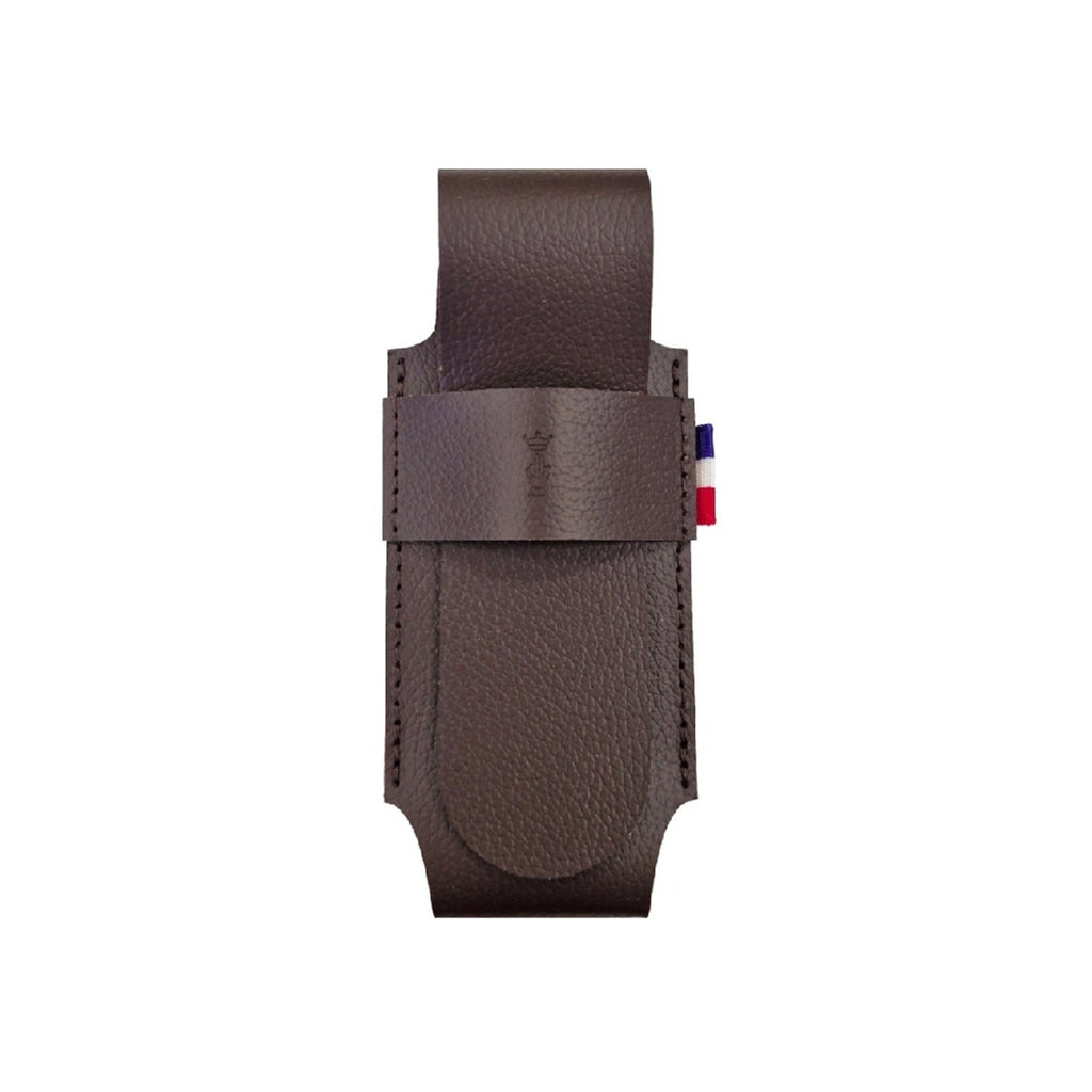 Cuchillo Opinel N°8 con funda de cuero natural - vista 5, detalle de la funda de cuero