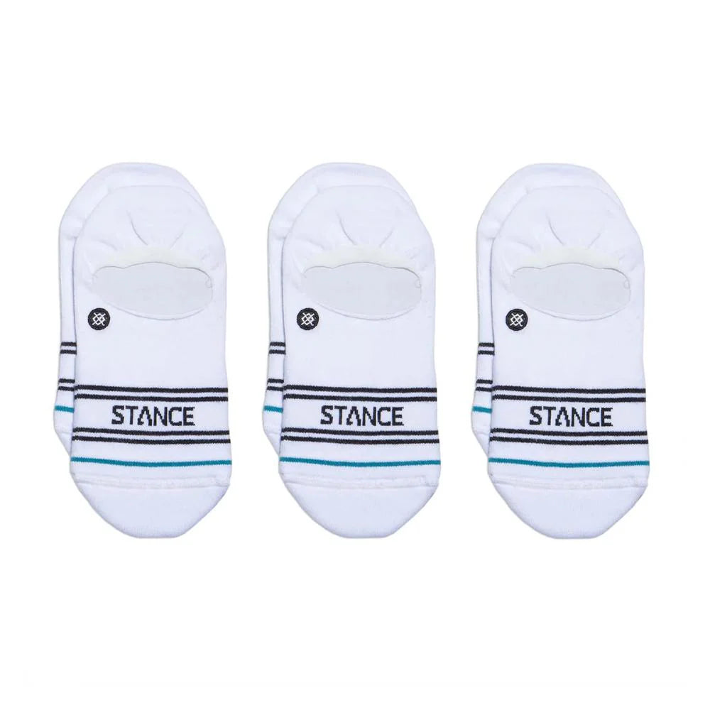 Basic 3 Pack No Show White Hombre