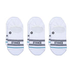 Calcetines Stance Basic 3 Pack No Show White Hombre, tres calcetines invisibles vista trasera