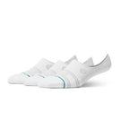 Calcetines Stance VITAL NO SHOW 3PK WHITE L, trío de calcetines en perfil