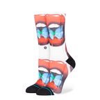Calcetines Stance Swalloww Off White, par de pie vista frontal (1)