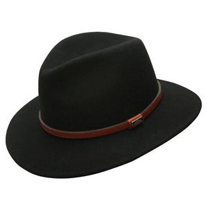 Jackeroo Crushable Wool Hat Negro