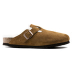 Zuecos Birkenstock Boston Sheepskin Mink, perfil lateral