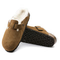 Zuecos Birkenstock Boston Sheepskin Mink, detalle de la suela