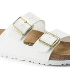 Sandalias Birkenstock Arizona Patent White, detalle del material