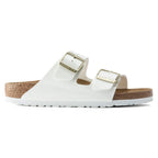 Sandalias Birkenstock Arizona Patent White, perfil lateral