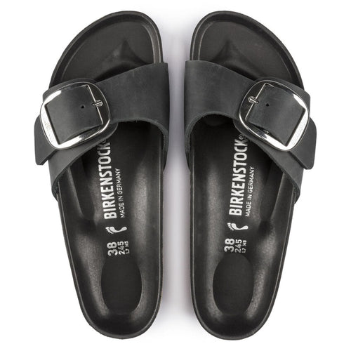 Sandalias Birkenstock Madrid Big Buckle Black, vista cenital