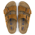 Sandalias Birkenstock Arizona Suede Mink Soft, vista cenital
