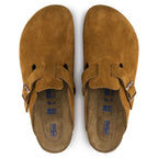Zuecos Birkenstock Boston Mink Soft, vista cenital del par