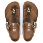 Sandalias Birkenstock Gizeh Big Buckle Cognac, vista cenital