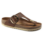 Sandalias Birkenstock Gizeh Big Buckle Cognac, perfil lateral (1)