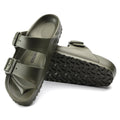 Sandalias Birkenstock Arizona EVA Khaki, par completo con vista de la suela