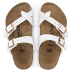 Sandalias Birkenstock Mayari Kids White, vista cenital del par