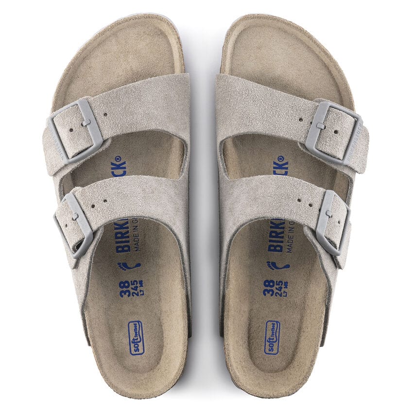 Sandalias Birkenstock Arizona Stone Coin Soft, vista cenital del par