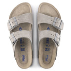 Sandalias Birkenstock Arizona Stone Coin Soft, vista cenital del par