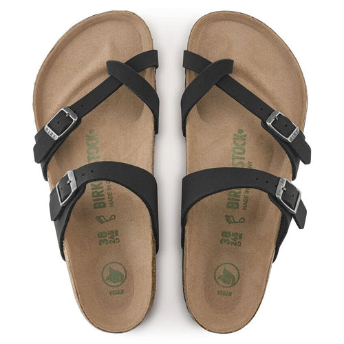 Sandalias Birkenstock Mayari Vegan black, vista cenital del par