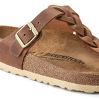 Sandalias Birkenstock Gizeh Braided Cognac, detalle del material