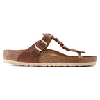 Sandalias Birkenstock Gizeh Braided Cognac, perfil lateral