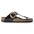 Sandalias Birkenstock Gizeh Big Buckle High Shine Black, perfil lateral