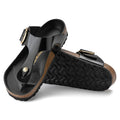 Sandalias Birkenstock Gizeh Big Buckle High Shine Black, detalle de la suela