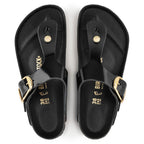 Sandalias Birkenstock Gizeh Big Buckle High Shine Black, vista cenital del par