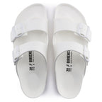 Sandalias Birkenstock Arizona Eva White, vista cenital del par
