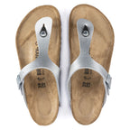 Sandalias Birkenstock Gizeh Silver, vista cenital