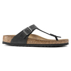Sandalias Birkenstock Gizeh Oiled Black, perfil lateral