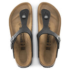 Sandalias Birkenstock Gizeh Oiled Black, vista cenital del par