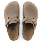 Zuecos Birkenstock Boston Oiled Tabacco Brown, vista cenital