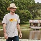 Sombreros Conner Hats Brays Beach Sun Hat, puesto por modelo, en uso, imagen de estilo de vida