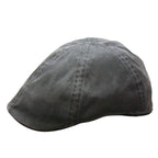 Gorro Conner Hats Merrik Cotton Newsboy Cap Negro, perfil lateral