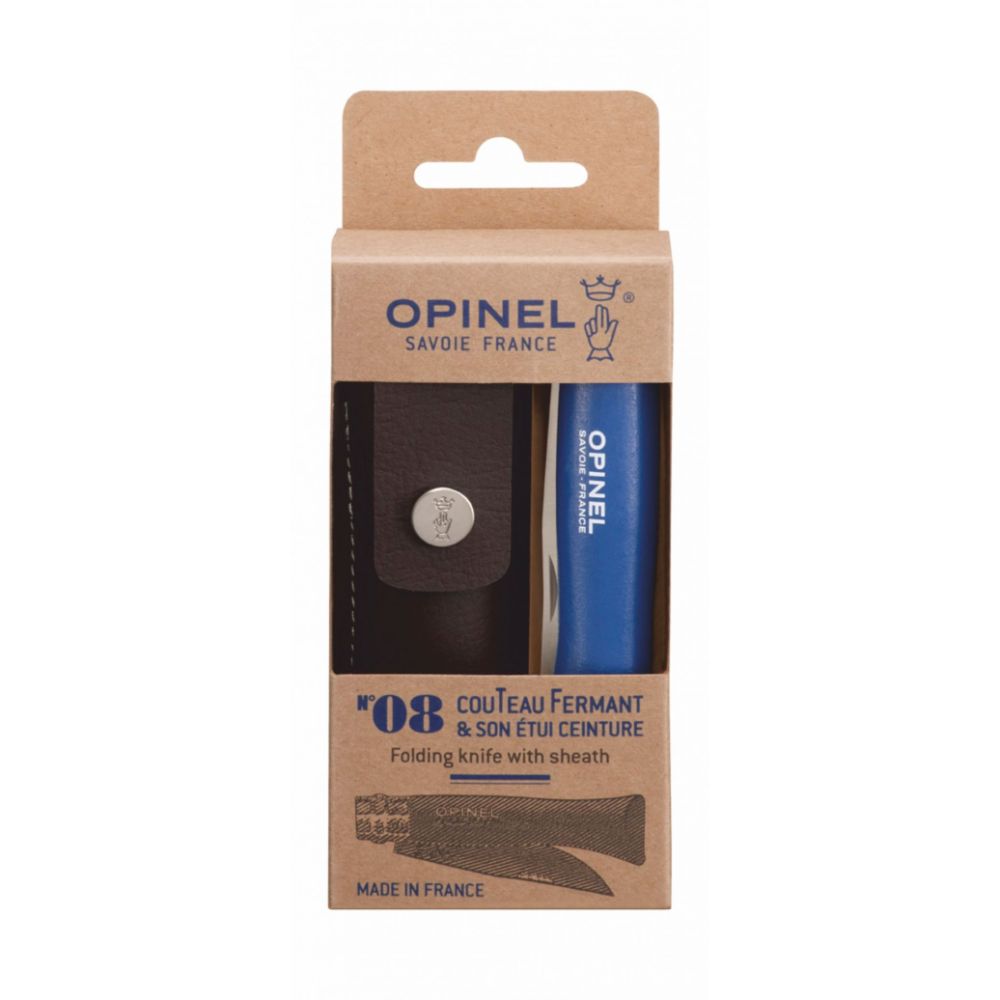 Cortapluma acero inoxidable N° 8 Azul + Funda. (4591345172551)